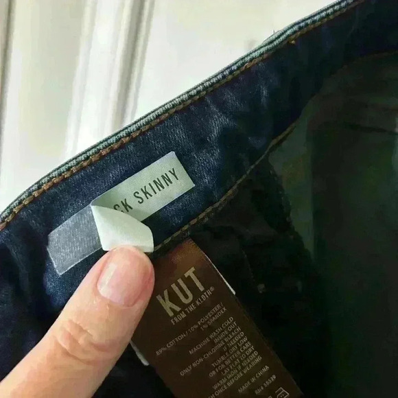 KUT from the Kloth Women's Toothpick Skinny Jeans Size 16 Medium/Dark wash denim - Picture 9 of 10